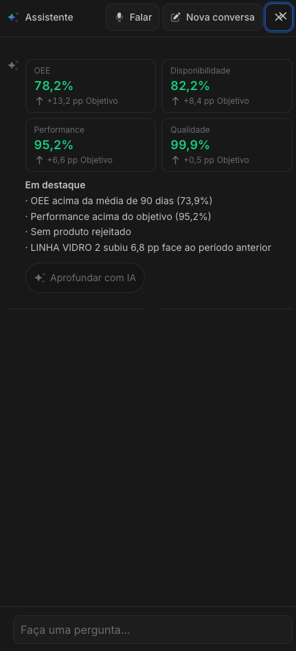 Captura do EF Copilot no telemóvel